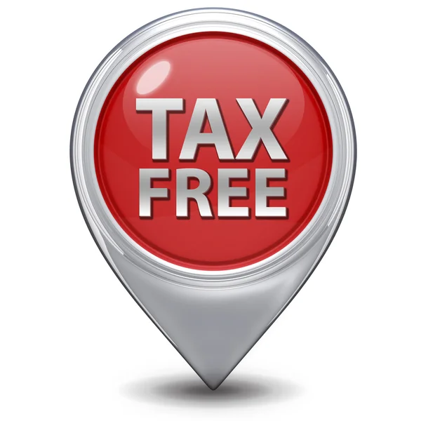 Ícone de ponteiro livre de impostos no fundo branco — Fotografia de Stock