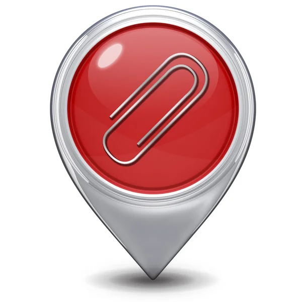 Clip pointer icon on white background — Stock Photo, Image