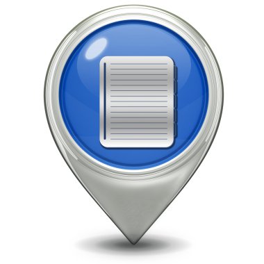 Not İşaretçi simgesi beyaz zemin üzerine