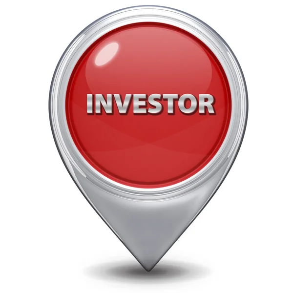 Investor-Zeiger-Symbol auf weißem Hintergrund — Stockfoto
