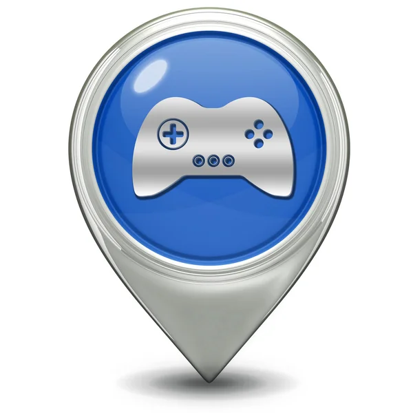 Játék mutató ikon fehér háttér — Stock Fotó