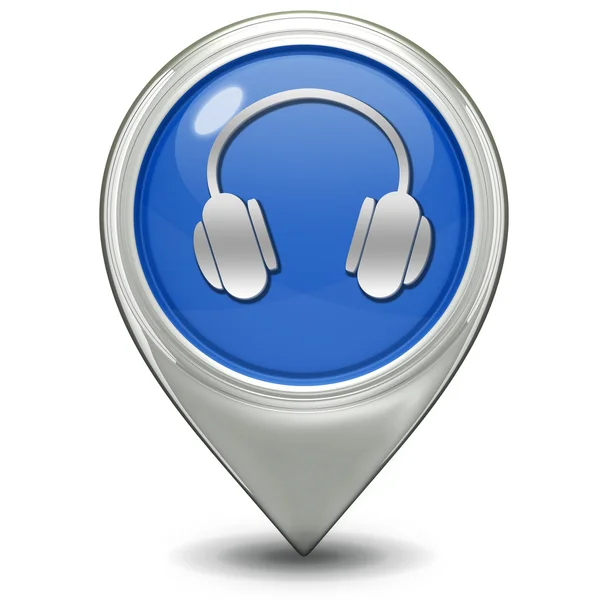 Headset pointer icon — Stock Photo, Image