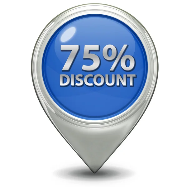 Discount 75 pointer icon — Stock Photo, Image