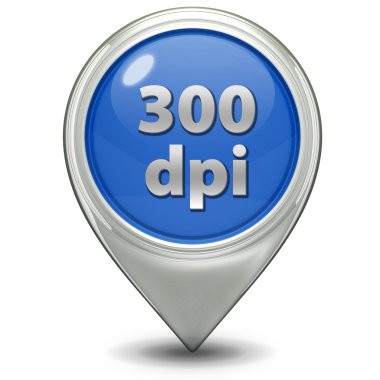 300 dpi işaretçi simgesi beyaz arka plan üzerinde