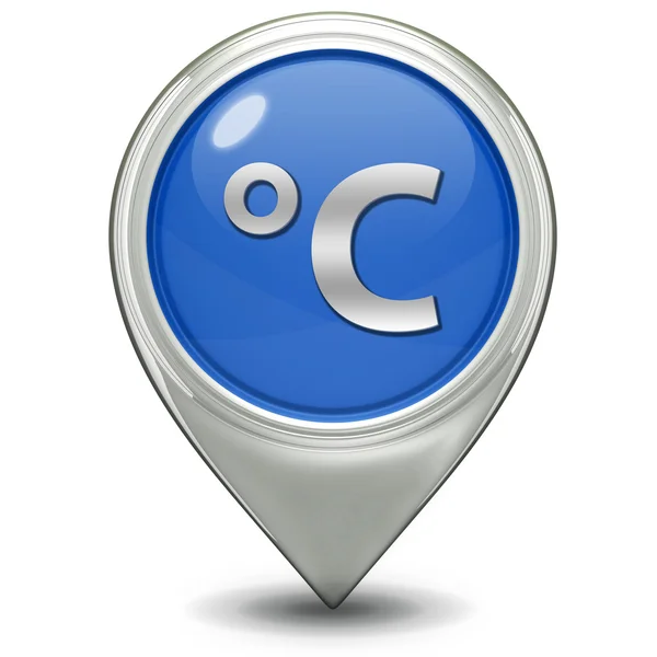 Celsius pointer icon on white background — Stock Photo, Image