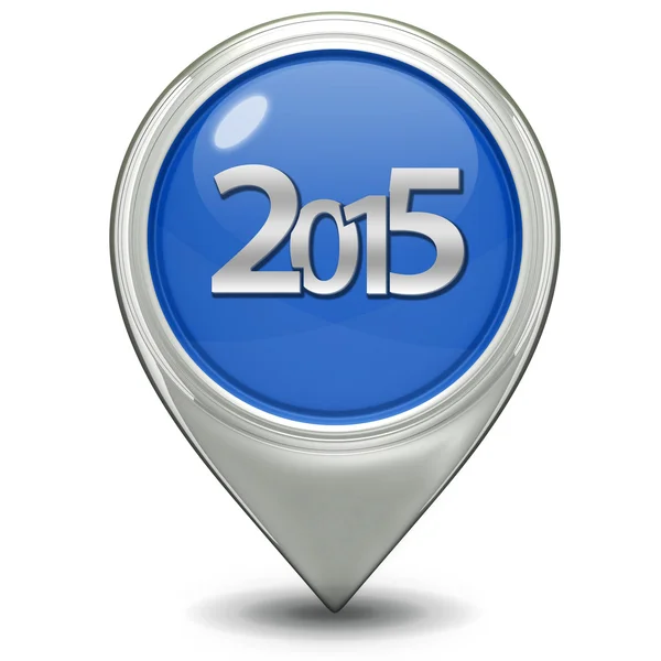 2015 r. wskaźnik ikona na białym tle — Zdjęcie stockowe