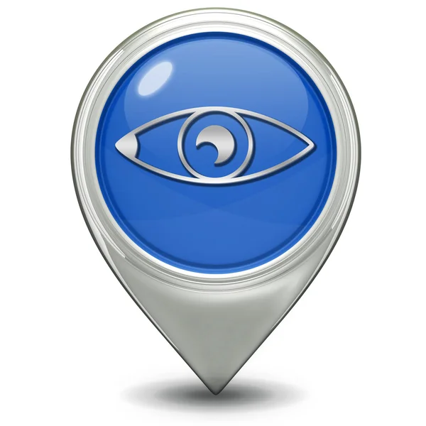 Ícone de ponteiro de olho no fundo branco — Fotografia de Stock