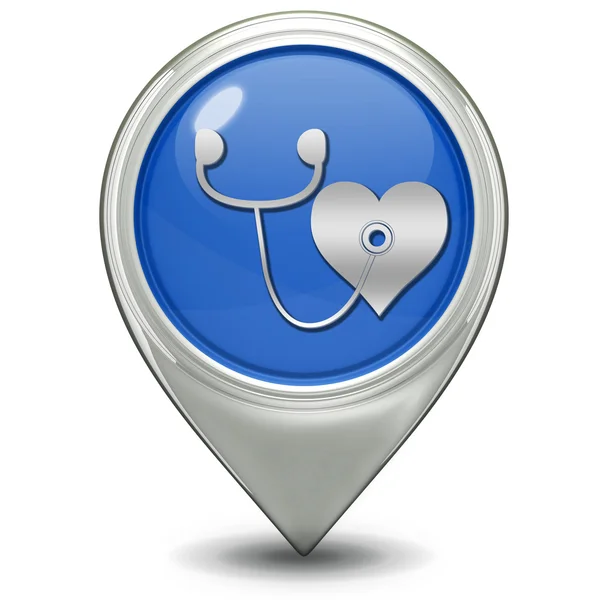 Heart pointer icon on white background — Stock Photo, Image
