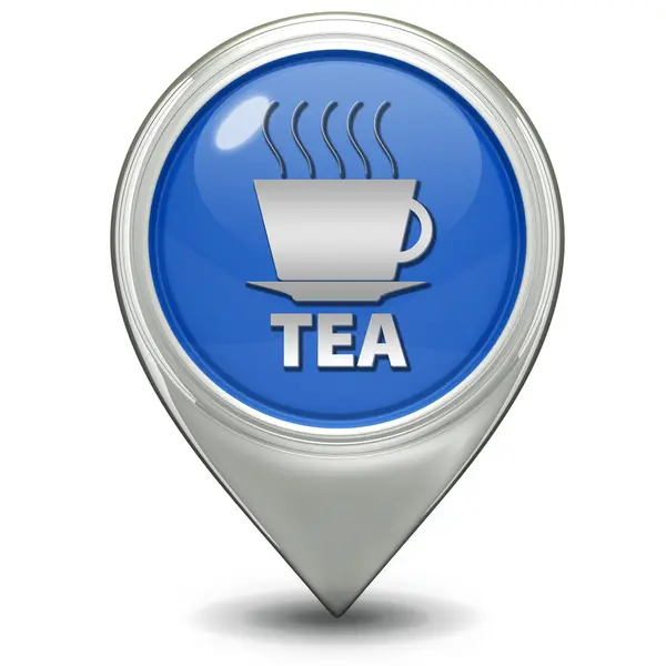 Çay işaretçi simgesi beyaz arka plan üzerinde — Stok fotoğraf