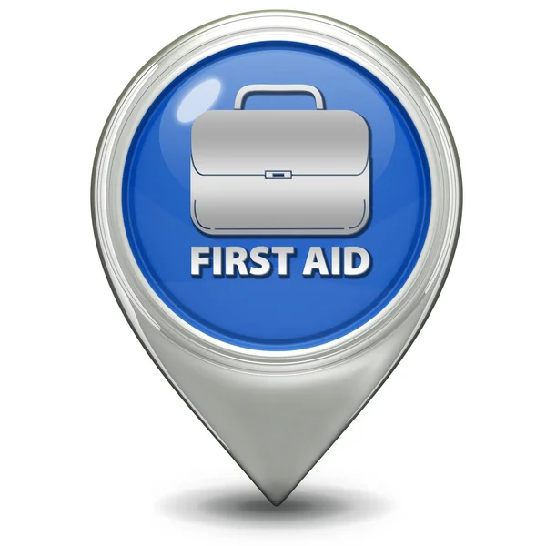 Icono de puntero de primeros auxilios sobre fondo blanco —  Fotos de Stock