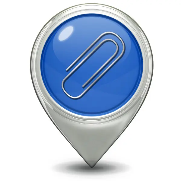 Clip-Zeiger-Symbol auf weißem Hintergrund — Stockfoto