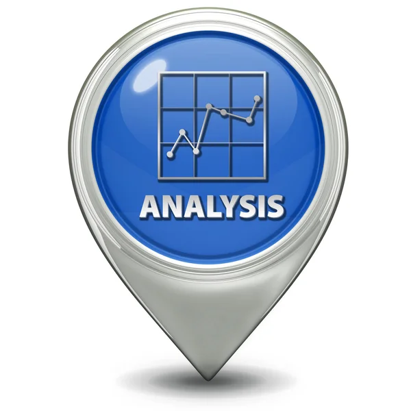Icône du pointeur d'analyse de données sur fond blanc — Photo