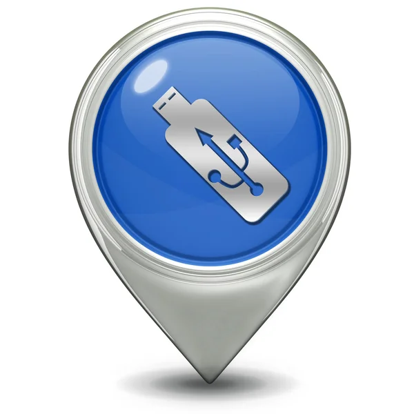 USB-pekaren ikon på vit bakgrund — Stockfoto