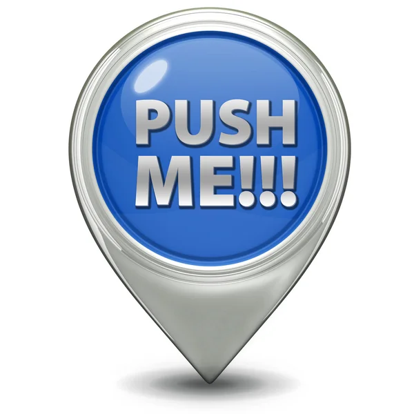 Push me pointer icon on white background — Stock Photo, Image