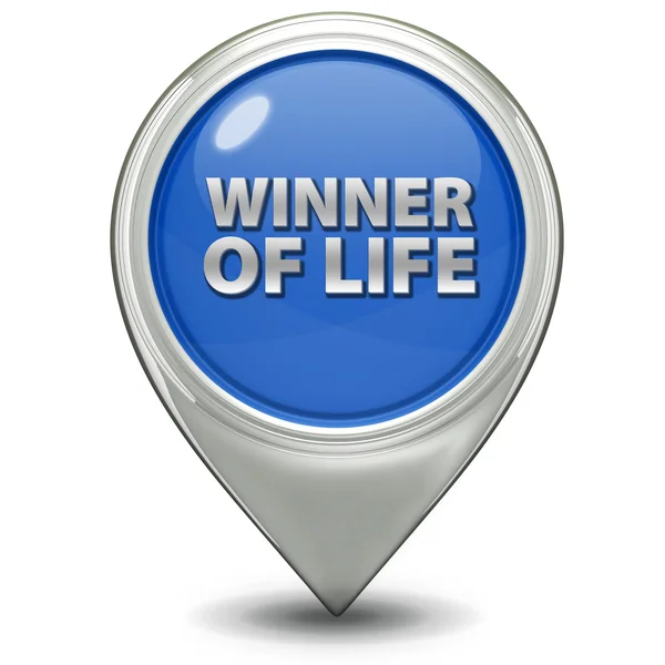 Winner of life pointer icon on white background — Stock Photo, Image