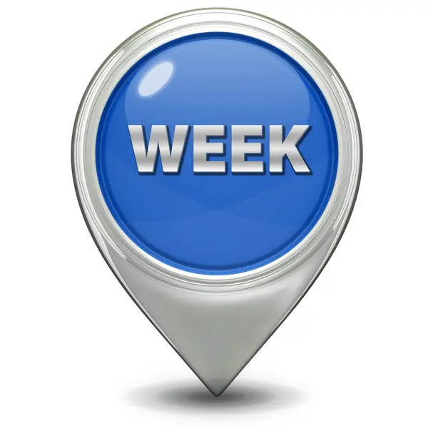 Tygodniu wskaźnik ikona na białym tle — Zdjęcie stockowe