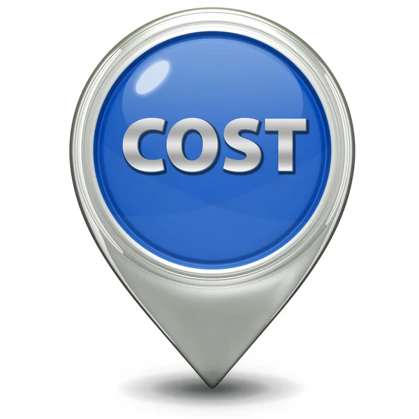 Icono de puntero de costo sobre fondo blanco — Foto de Stock
