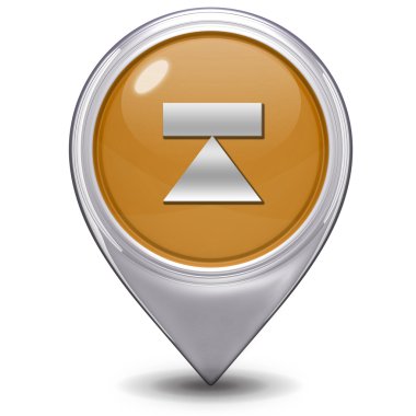 İşaretçi simgesi beyaz arka planda çıkarma