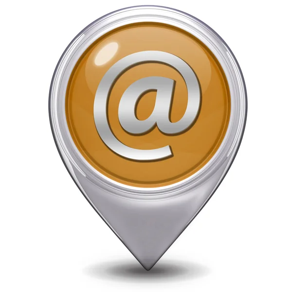 Email pointer icon on white background — Stock Photo, Image