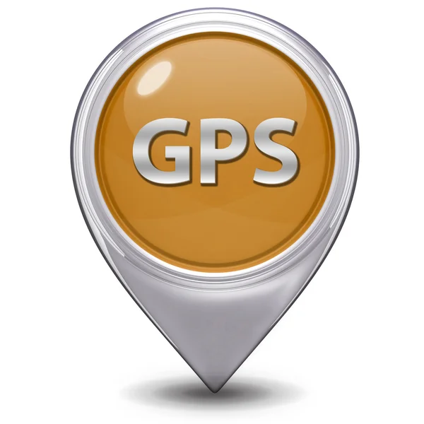 Icône de pointeur GPS sur fond blanc — Photo