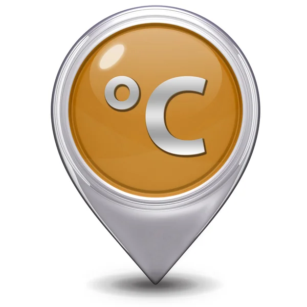 Icono de puntero Celsius sobre fondo blanco — Foto de Stock
