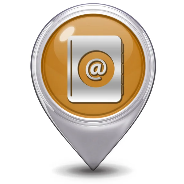 Email pointer icon on white background — Stock Photo, Image