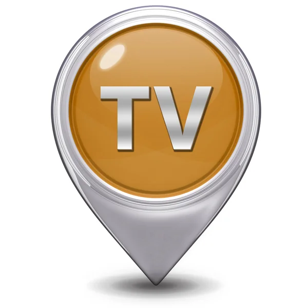 Icono de puntero de TV sobre fondo blanco —  Fotos de Stock