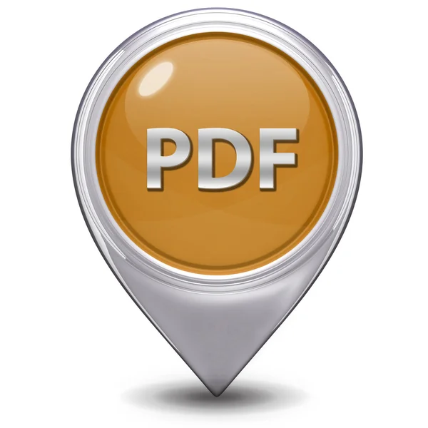 Icono de puntero Pdf sobre fondo blanco — Foto de Stock