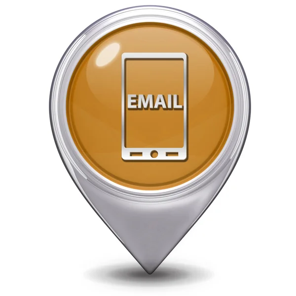 Ícone de ponteiro de e-mail no fundo branco — Fotografia de Stock