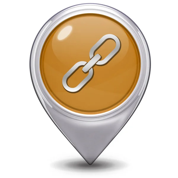 Link pointer icon on white background — Stock Photo, Image