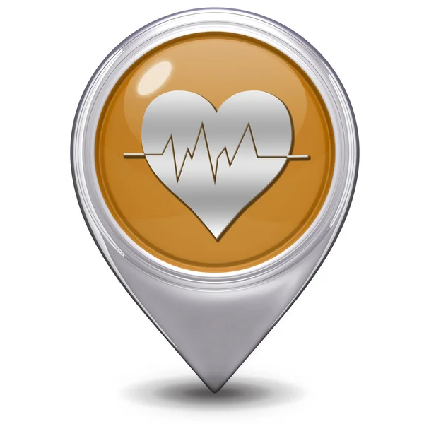 Heart pointer icon on white background — Stock Photo, Image