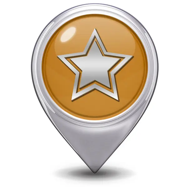 Star  pointer icon on white background — Stock Photo, Image