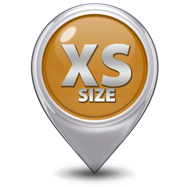Ícone de ponteiro de tamanho XS no fundo branco — Fotografia de Stock
