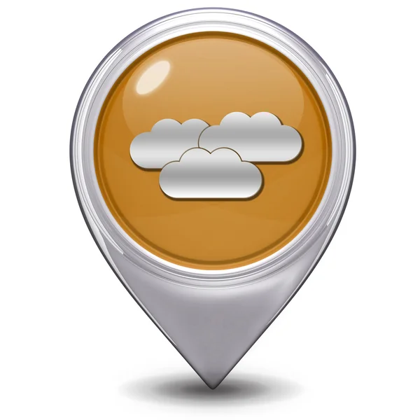 Cloud pointer icon on white background — Stock Photo, Image