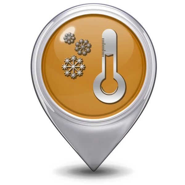 Snow pointer icon on white background — Stock Photo, Image