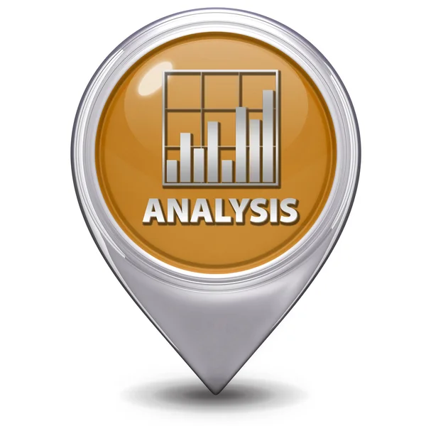 Data analysis pointer icon on white background — Stock Photo, Image