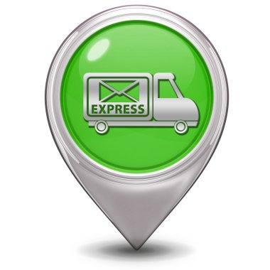 İşaretçi simgesi beyaz arka plan üzerinde hızlı