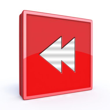 Beyaz arka plan üzerinde kaydırma kare simgesi