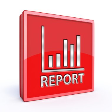 Beyaz arka plan üzerinde rapor kare simgesi