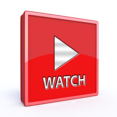 Beyaz arka plan üzerinde kare simge izle