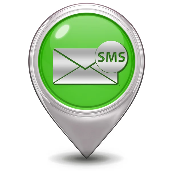 Sms pointer icon on white background — Stock Photo, Image