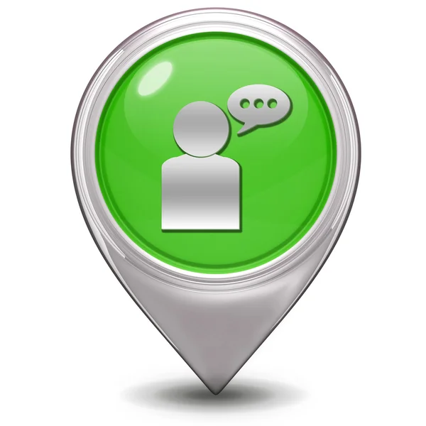 Forum pointer icon on white background — Stock Photo, Image