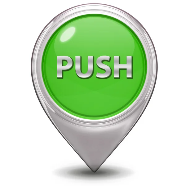 Push pointer icon on white background — Stock Photo, Image