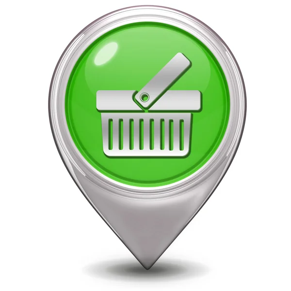 Shopping cart pointer icon on white background — Stock Photo, Image