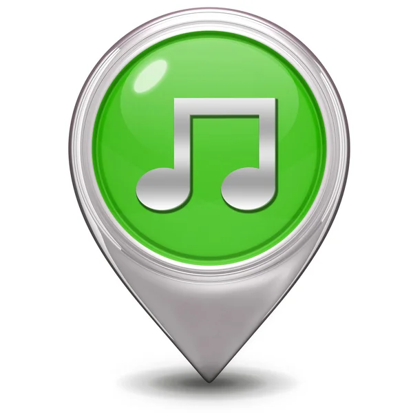 Music pointer icon on white background — Stock Photo, Image