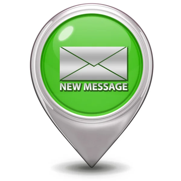 New message pointer icon on white background — Stock Photo, Image