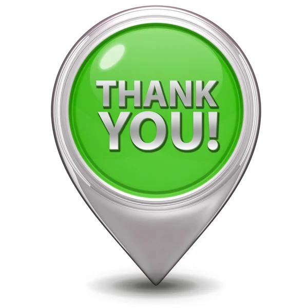 Thank you pointer icon on white background — Stock Photo, Image