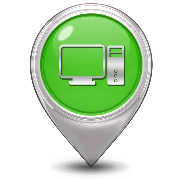 Computer pointer icon on white background — Stock Photo, Image