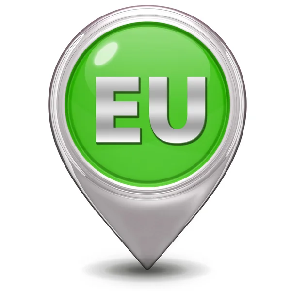Eu-Zeigersymbol auf weißem Hintergrund — Stockfoto