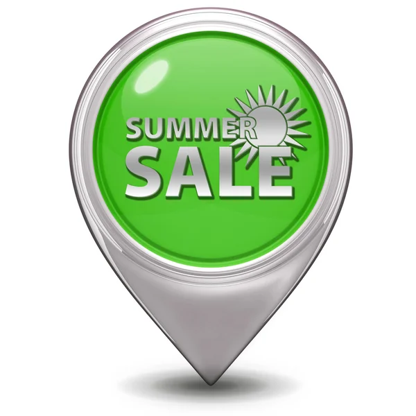 Εικονίδιο δείκτη πώληση καλοκαίρι σε άσπρο φόντο — Φωτογραφία Αρχείου